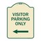 Signmission Reserved Parking Visitor Parking W/ Left Arrow Heavy-Gauge Aluminum Sign, 24" x 18", TG-1824-23021 A-DES-TG-1824-23021 - alternate 1
